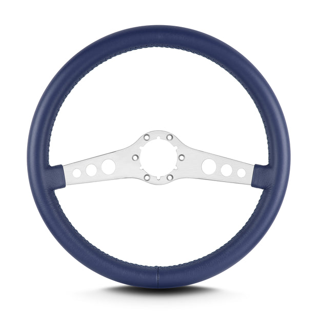 SS 14" BRUSHED STANDARD GRIP BLUE