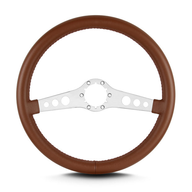 SS 14" BRUSHED STANDARD GRIP CARAMEL