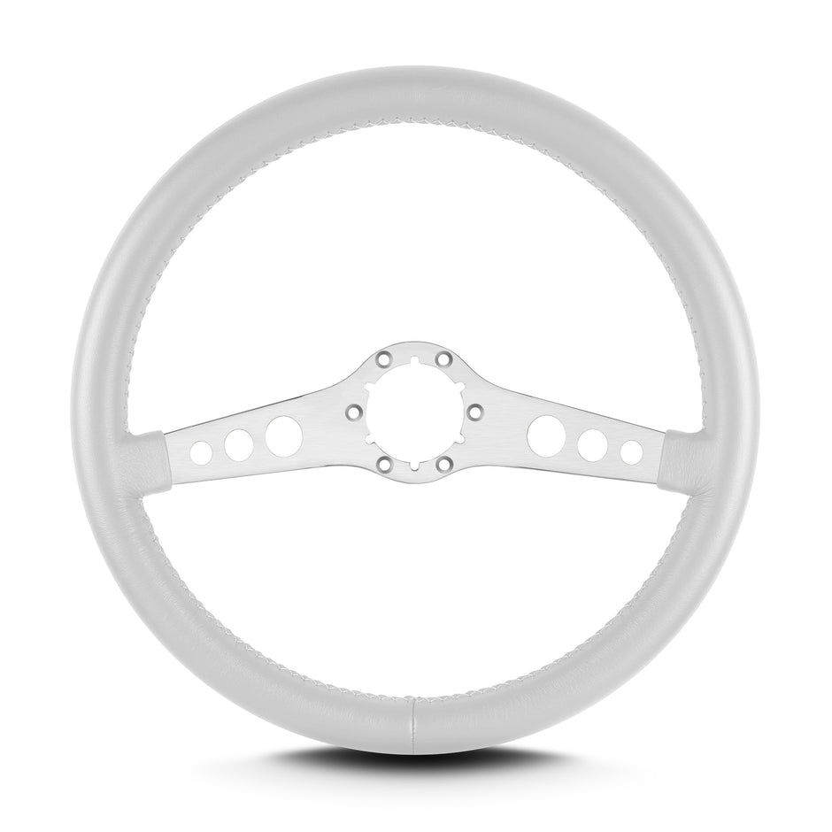 SS 14" BRUSHED STANDARD GRIP WHITE