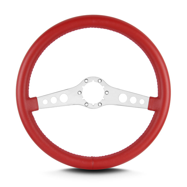 SS 14" BRUSHED STANDARD GRIP BRIGHT RED