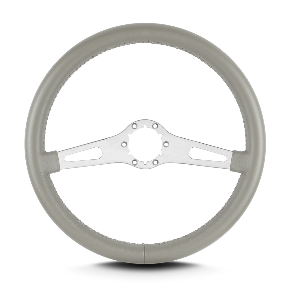 TEARDROP 2 SPOKE 14" BRUSHED STANDARD GRIP LIGHT GREY