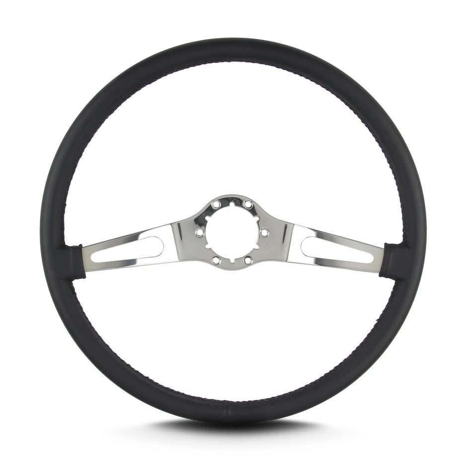 TEARDROP 2 SPOKE 15" POLISHED THIN GRIP BLACK