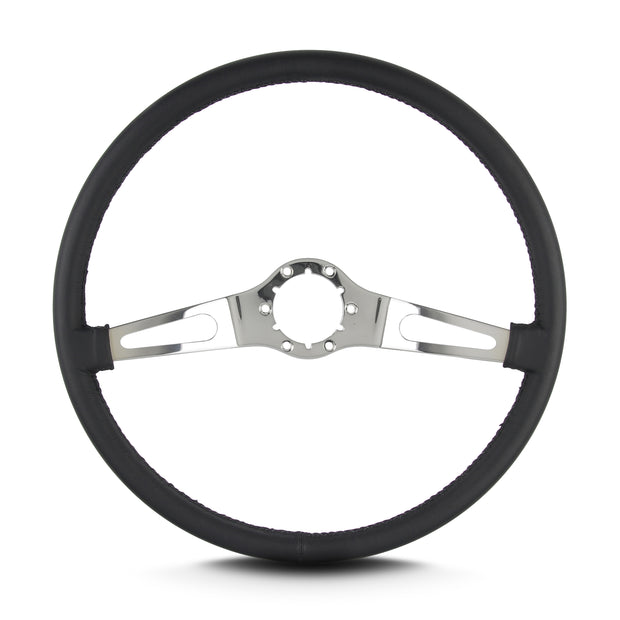 TEARDROP 2 SPOKE 15" POLISHED THIN GRIP BLACK