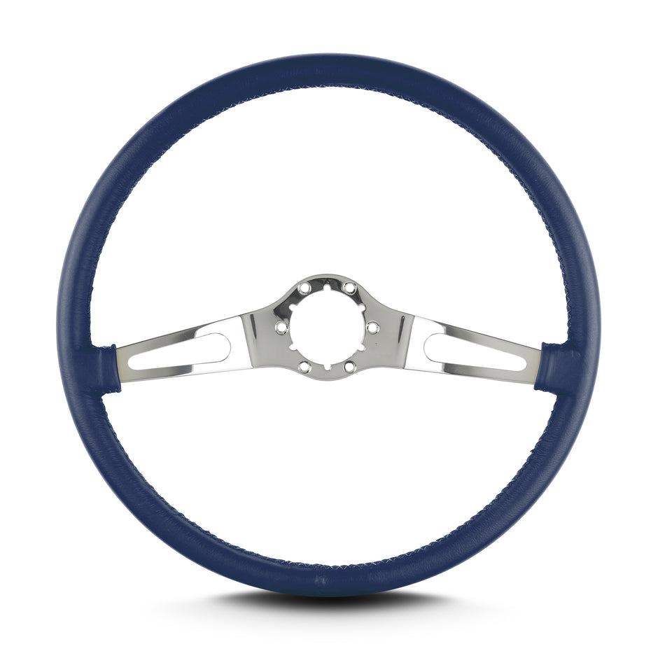 TEARDROP 2 SPOKE 15" POLISHED THIN GRIP BLUE