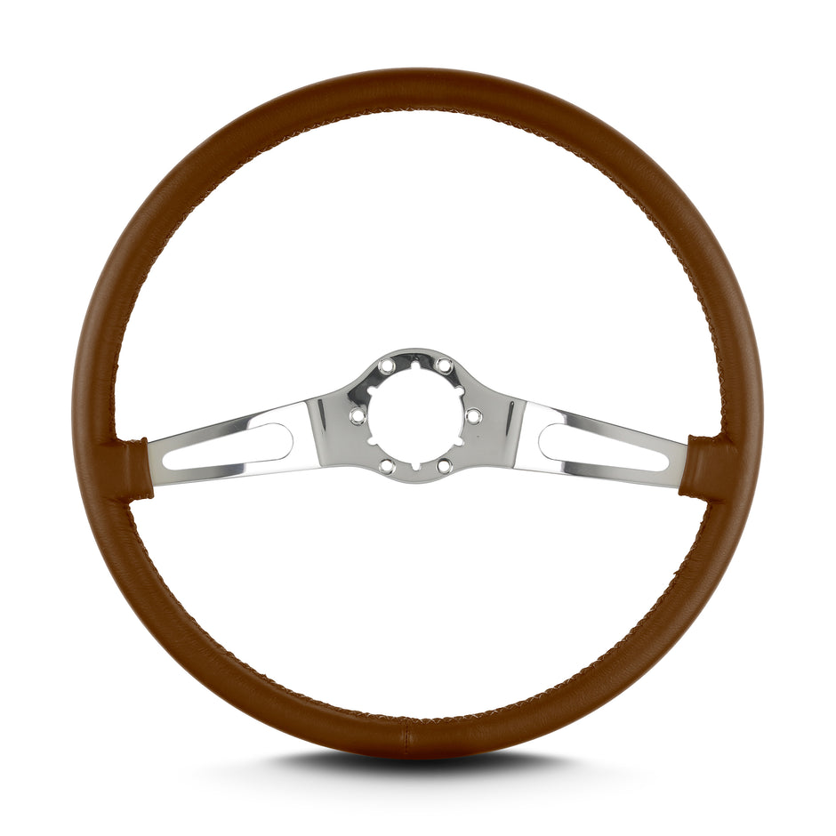 TEARDROP 2 SPOKE 15" POLISHED THIN GRIP CARAMEL