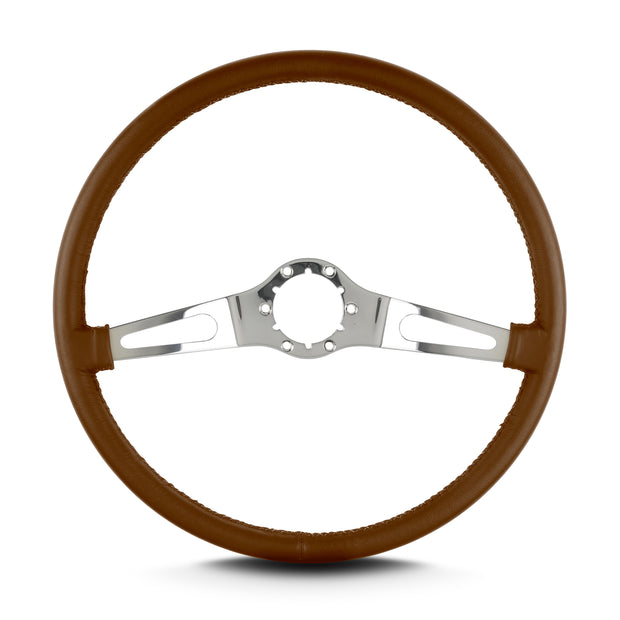 TEARDROP 2 SPOKE 15" POLISHED THIN GRIP CARAMEL