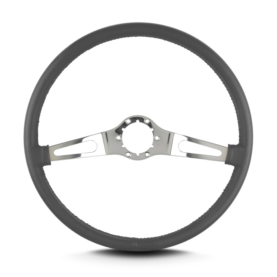 TEARDROP 2 SPOKE 15" POLISHED THIN GRIP DARK GREY