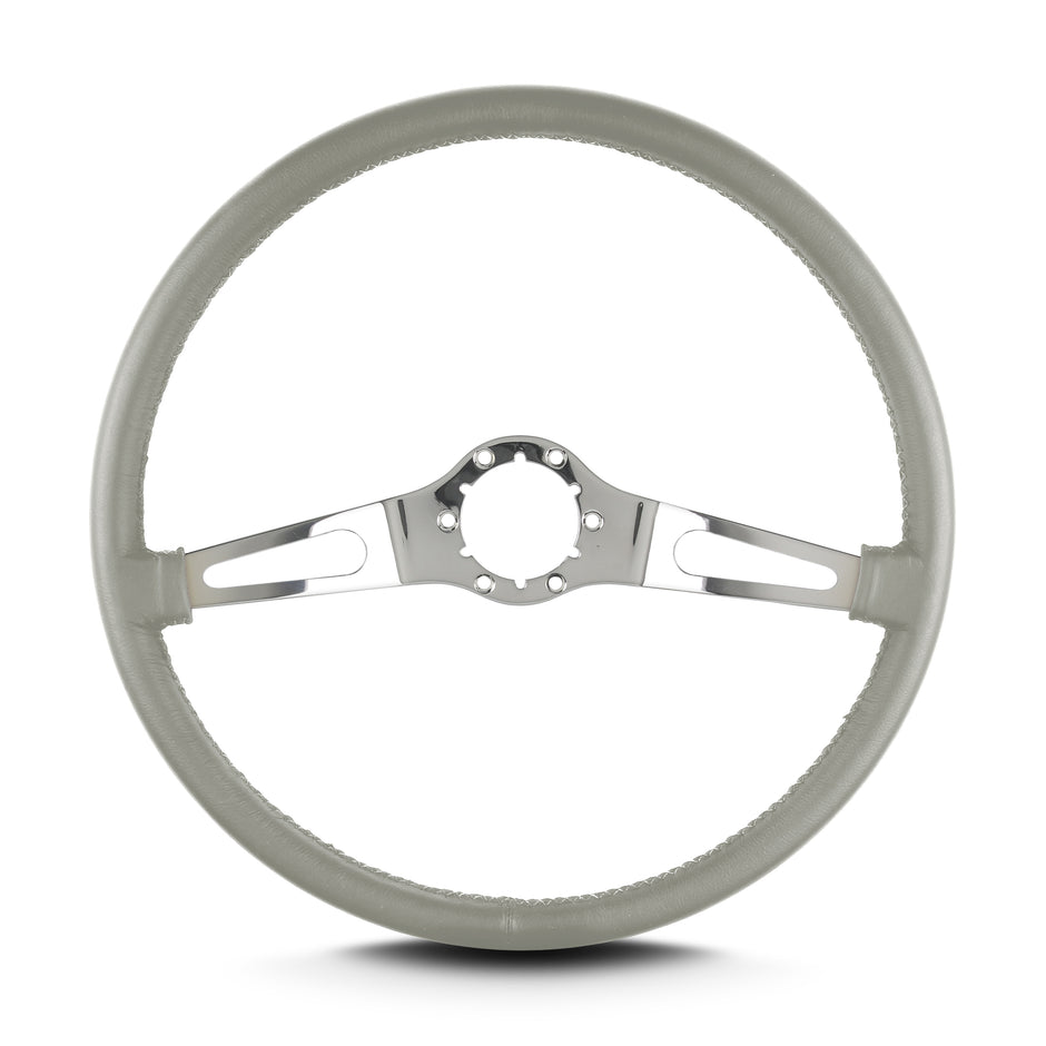 TEARDROP 2 SPOKE 15" POLISHED THIN GRIP LIGHT GREY
