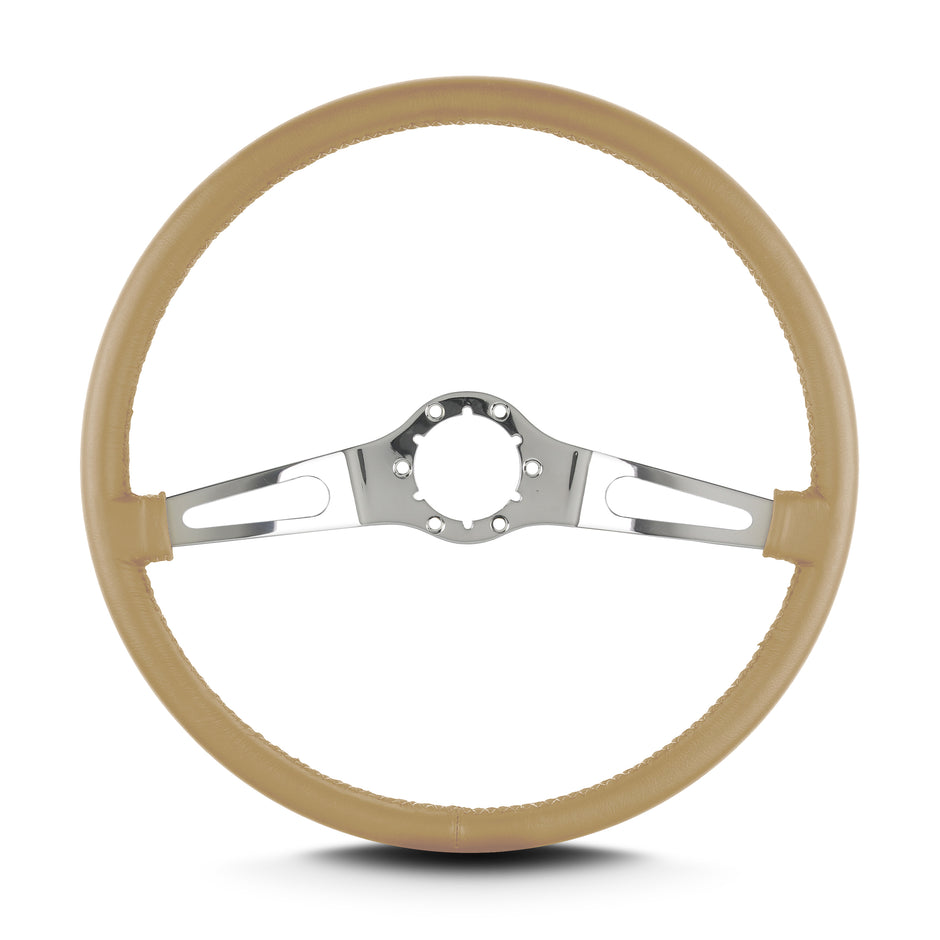 TEARDROP 2 SPOKE 15" POLISHED THIN GRIP TAN
