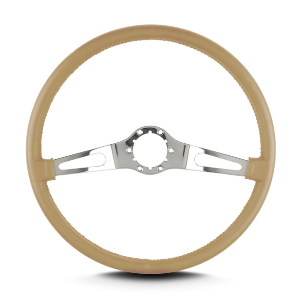 TEARDROP 2 SPOKE 15" POLISHED THIN GRIP TAN