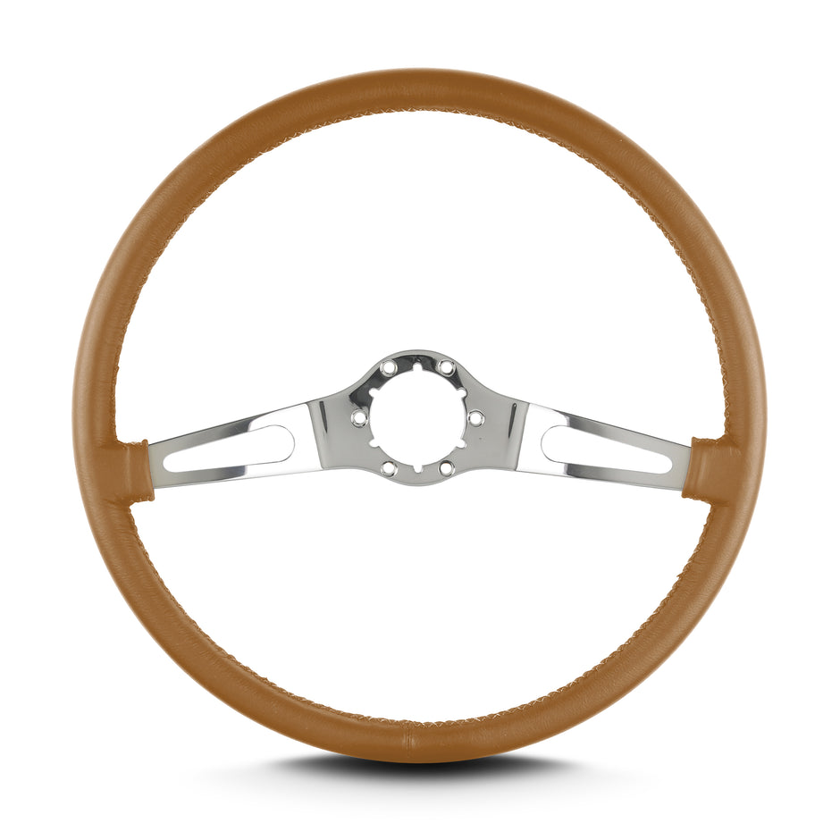 TEARDROP 2 SPOKE 15" POLISHED THIN GRIP CHESTNUT