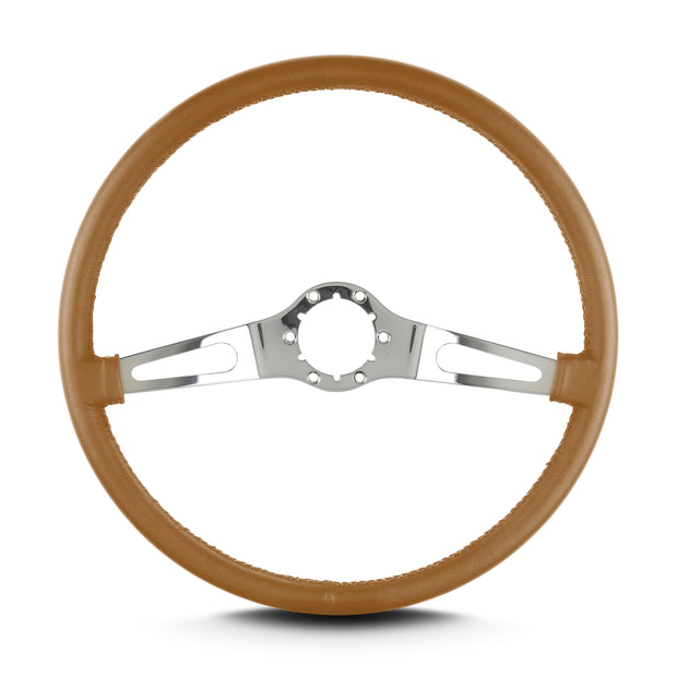 TEARDROP 2 SPOKE 15" POLISHED THIN GRIP CHESTNUT