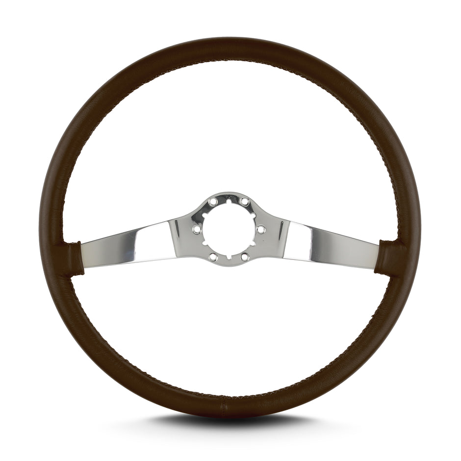 TWO SMOOTH 15" POLISHED THIN GRIP BROWN