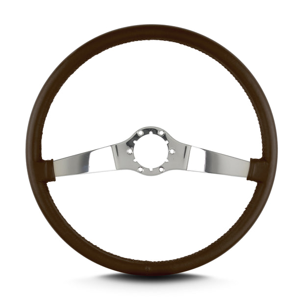 TWO SMOOTH 15" POLISHED THIN GRIP BROWN