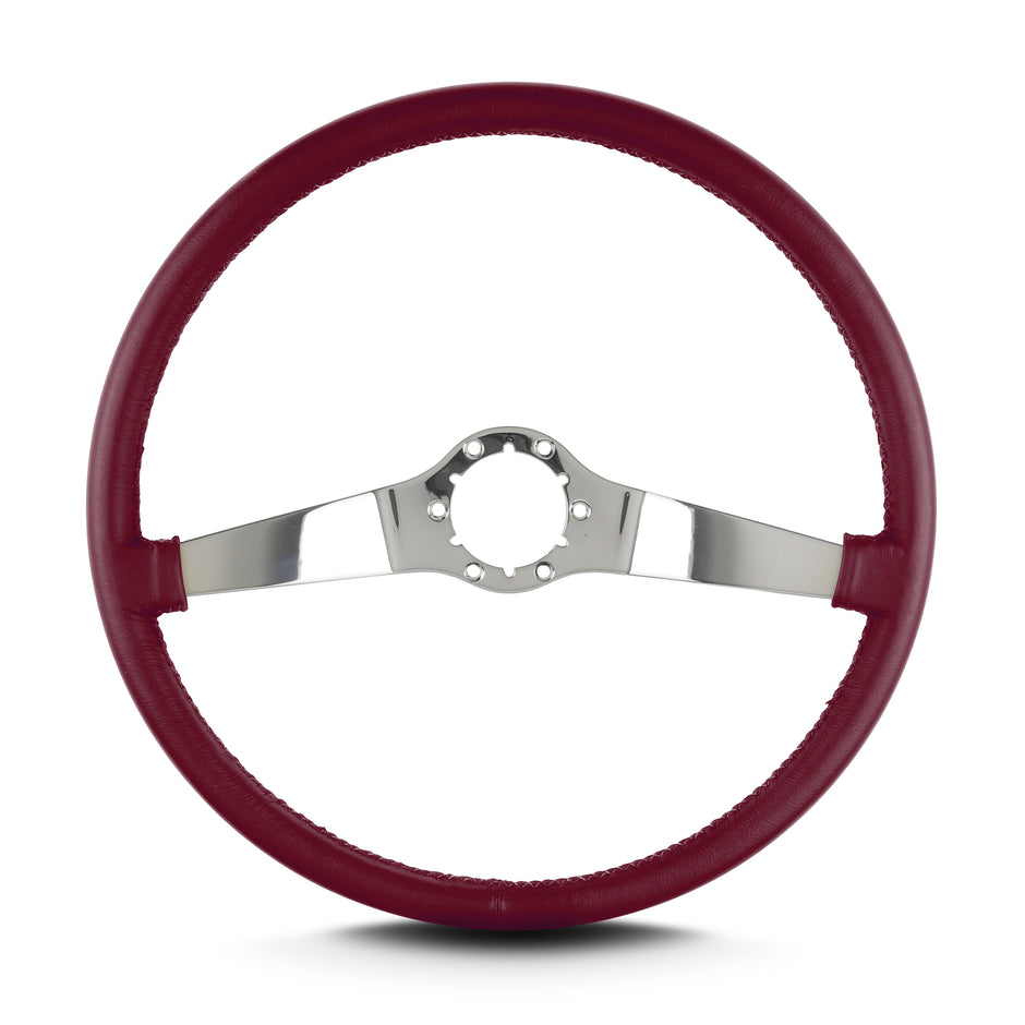 TWO SMOOTH 15" POLISHED THIN GRIP BURGANDY