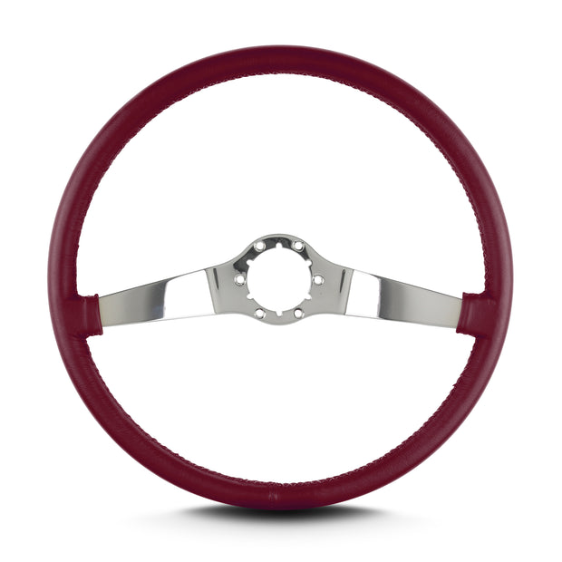 TWO SMOOTH 15" POLISHED THIN GRIP BURGANDY