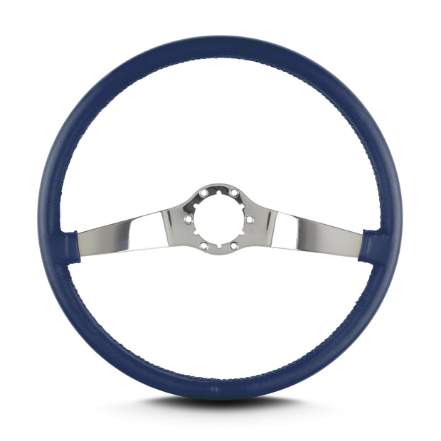 TWO SMOOTH 15" POLISHED THIN GRIP BLUE