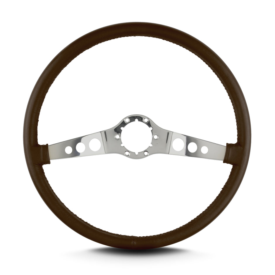 SS 15" POLISHED THIN GRIP BROWN