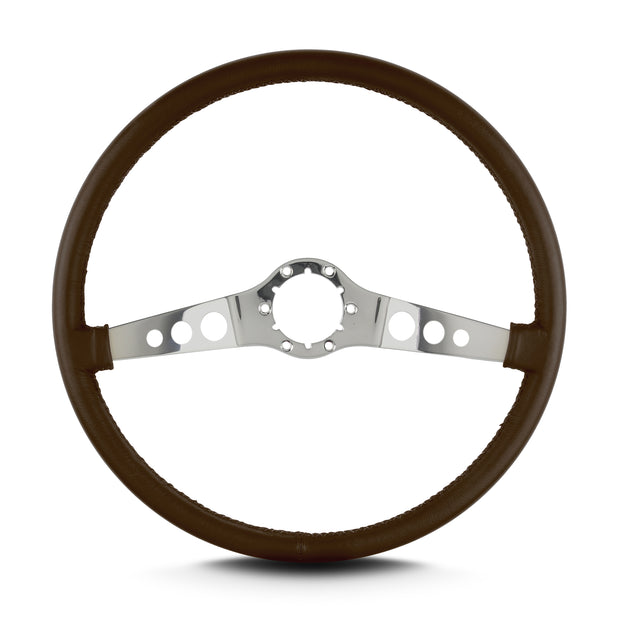 SS 15" POLISHED THIN GRIP BROWN
