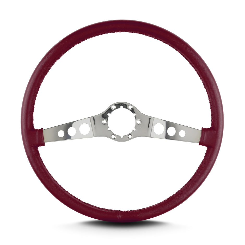 SS 15" POLISHED THIN GRIP BURGANDY