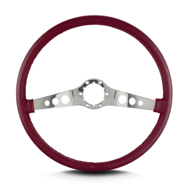 SS 15" POLISHED THIN GRIP BURGANDY