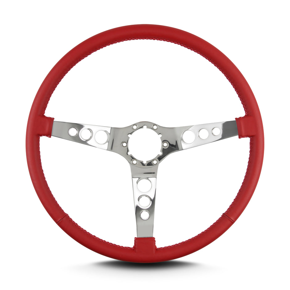 HOT ROD 15" POLISHED THIN GRIP BRIGHT RED