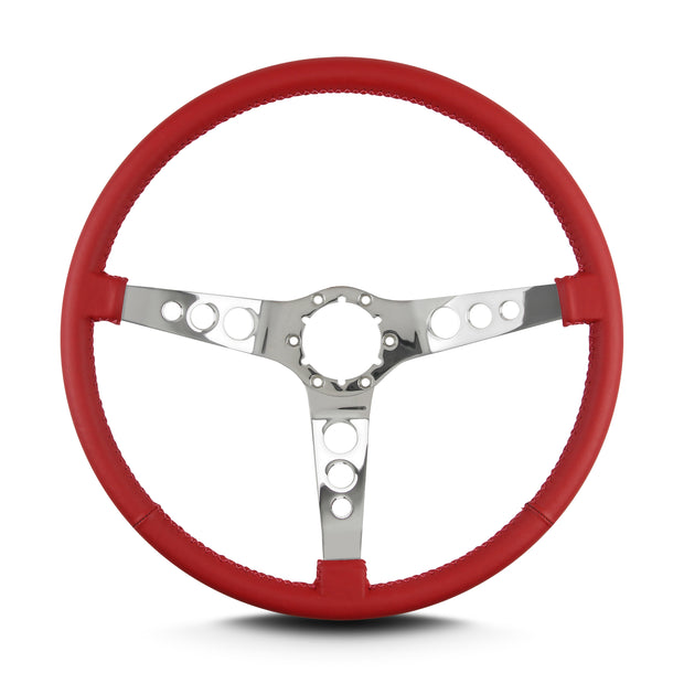 HOT ROD 15" POLISHED THIN GRIP BRIGHT RED