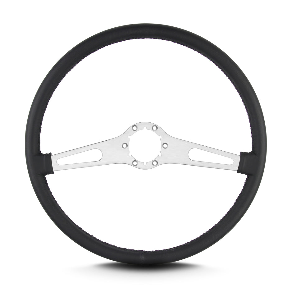 TEARDROP 2 SPOKE 15" BRUSHED THIN GRIP BLACK