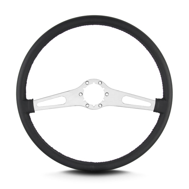 TEARDROP 2 SPOKE 15" BRUSHED THIN GRIP BLACK