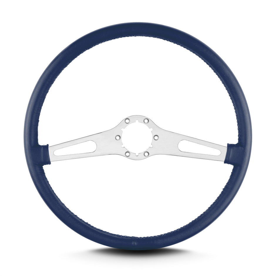 TEARDROP 2 SPOKE 15" BRUSHED THIN GRIP BLUE