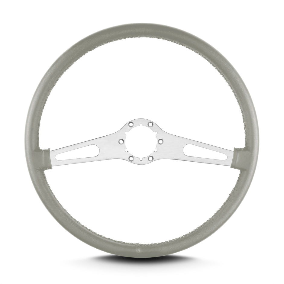 TEARDROP 2 SPOKE 15" BRUSHED THIN GRIP LIGHT GREY