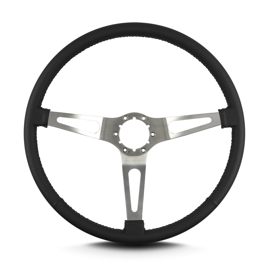 TEARDROP 3 SPOKE 15" BRUSHED THIN GRIP BLACK