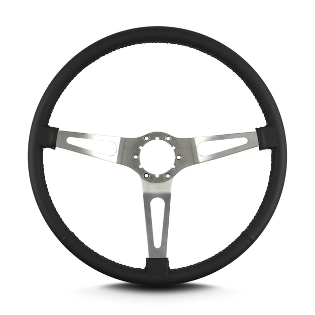 TEARDROP 3 SPOKE 15" BRUSHED THIN GRIP BLACK