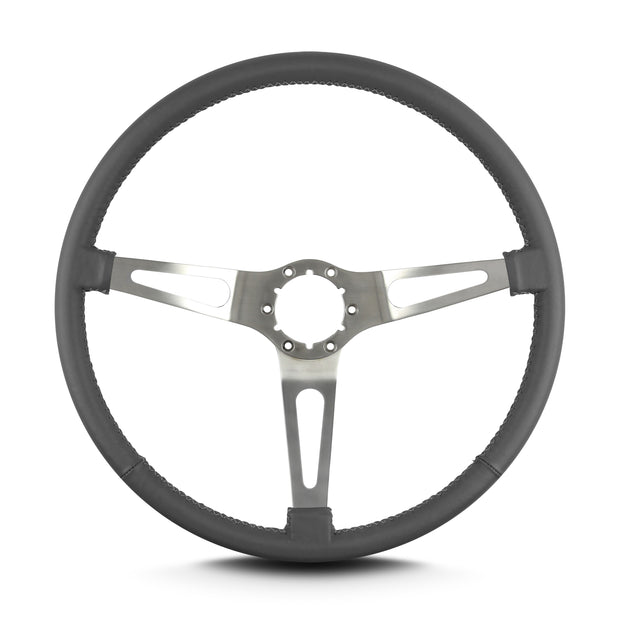TEARDROP 3 SPOKE 15" BRUSHED THIN GRIP DARK GREY
