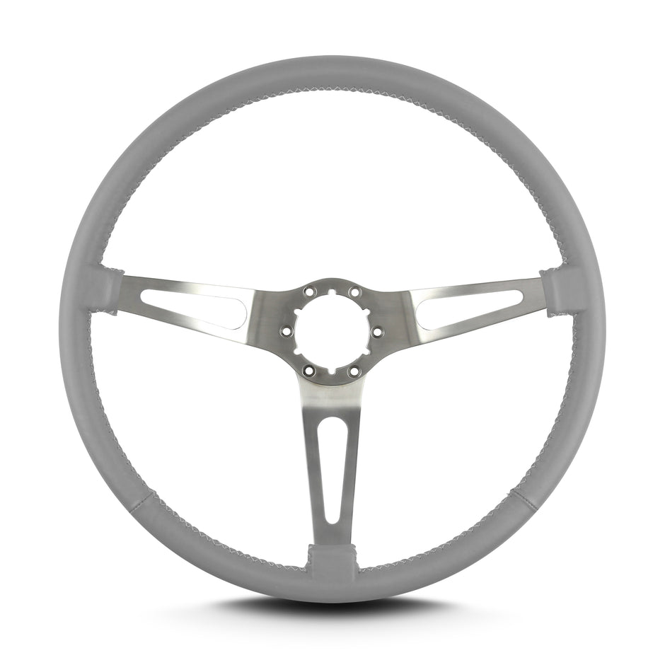 TEARDROP 3 SPOKE 15" BRUSHED THIN GRIP LIGHT GREY