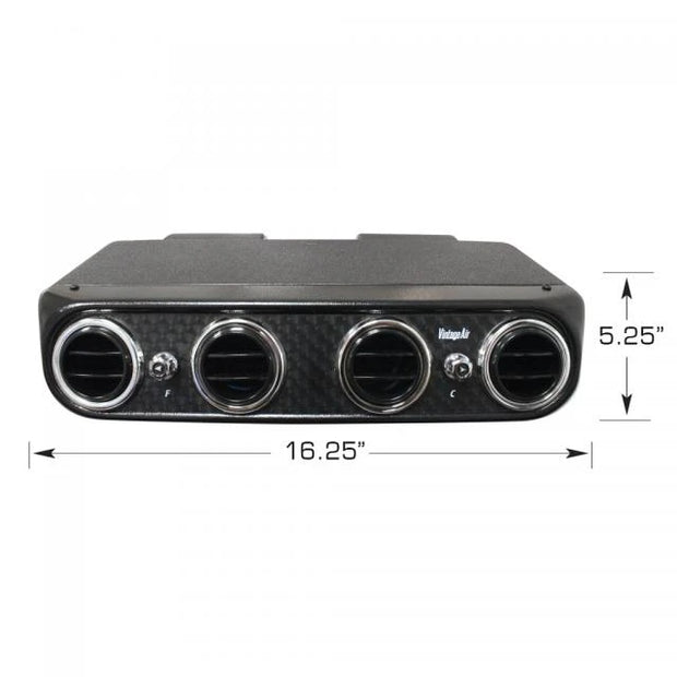 Heritage Under Dash System, Cool Only, Black Anodized Engine Turned Aluminum