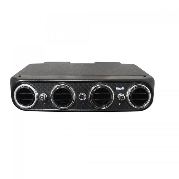 Heritage Under Dash System, Heat & Cool, Black Anodized Engine Turn Aluminum