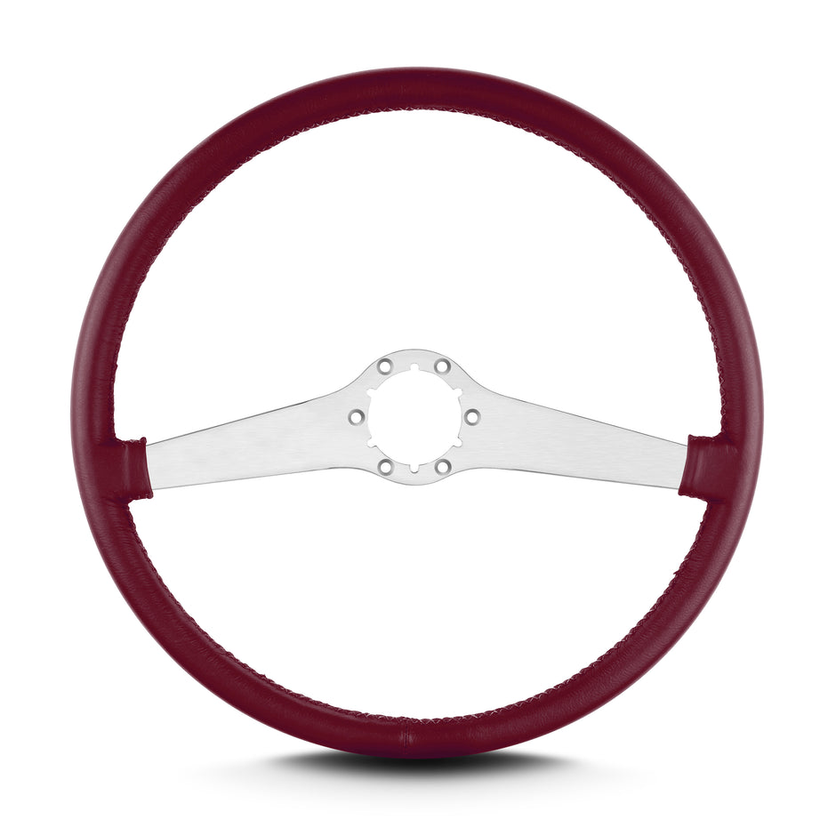 TWO SMOOTH 15" BRUSHED THIN GRIP BURGANDY