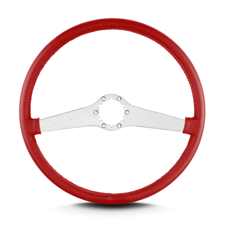 TWO SMOOTH 15" BRUSHED THIN GRIP BRIGHT RED