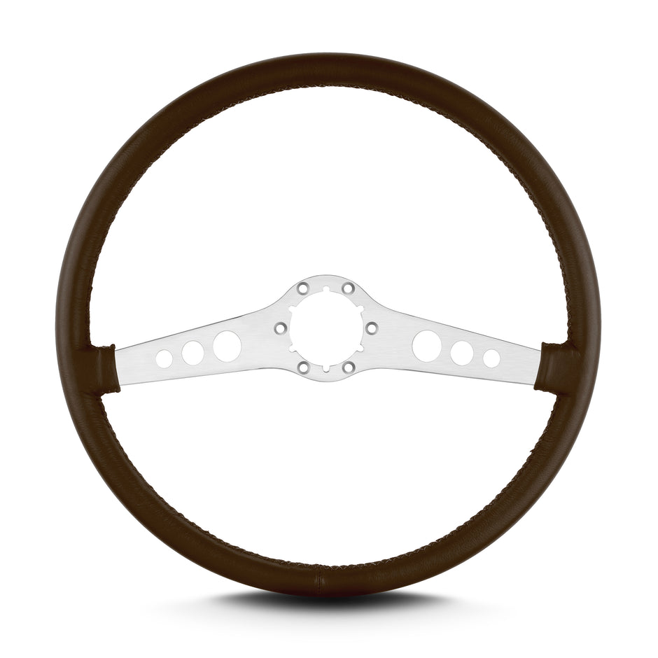 SS 15" BRUSHED THIN GRIP BROWN