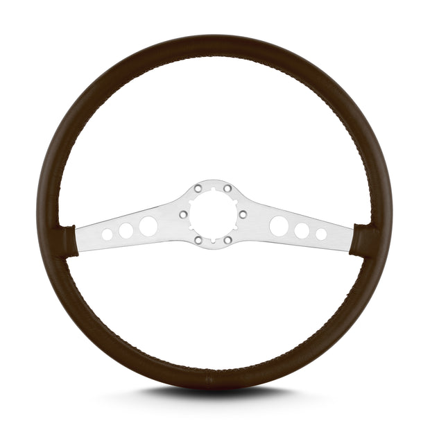 SS 15" BRUSHED THIN GRIP BROWN