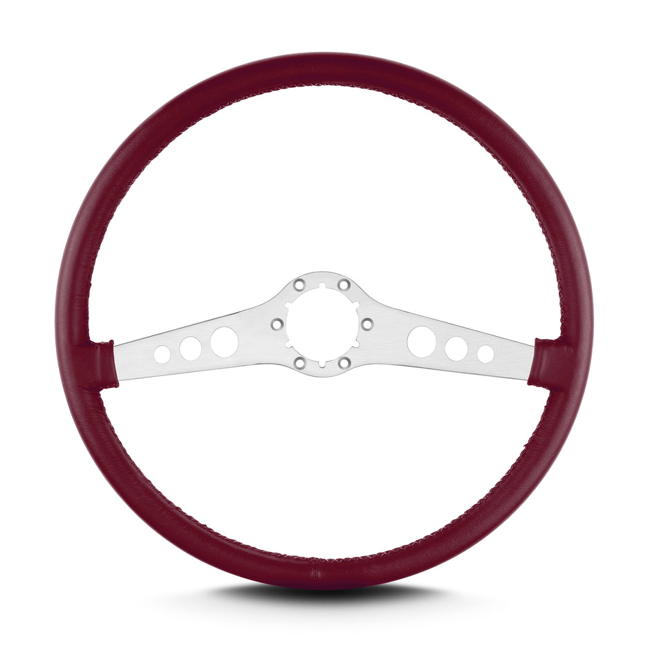 SS 15" BRUSHED THIN GRIP BURGANDY
