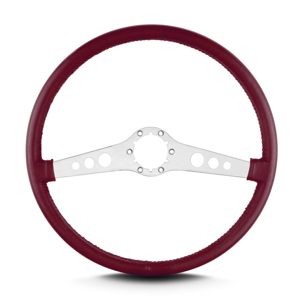 SS 15" BRUSHED THIN GRIP BURGANDY