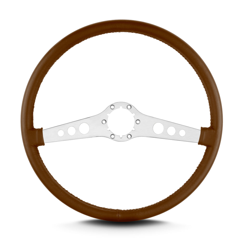 SS 15" BRUSHED THIN GRIP CARAMEL