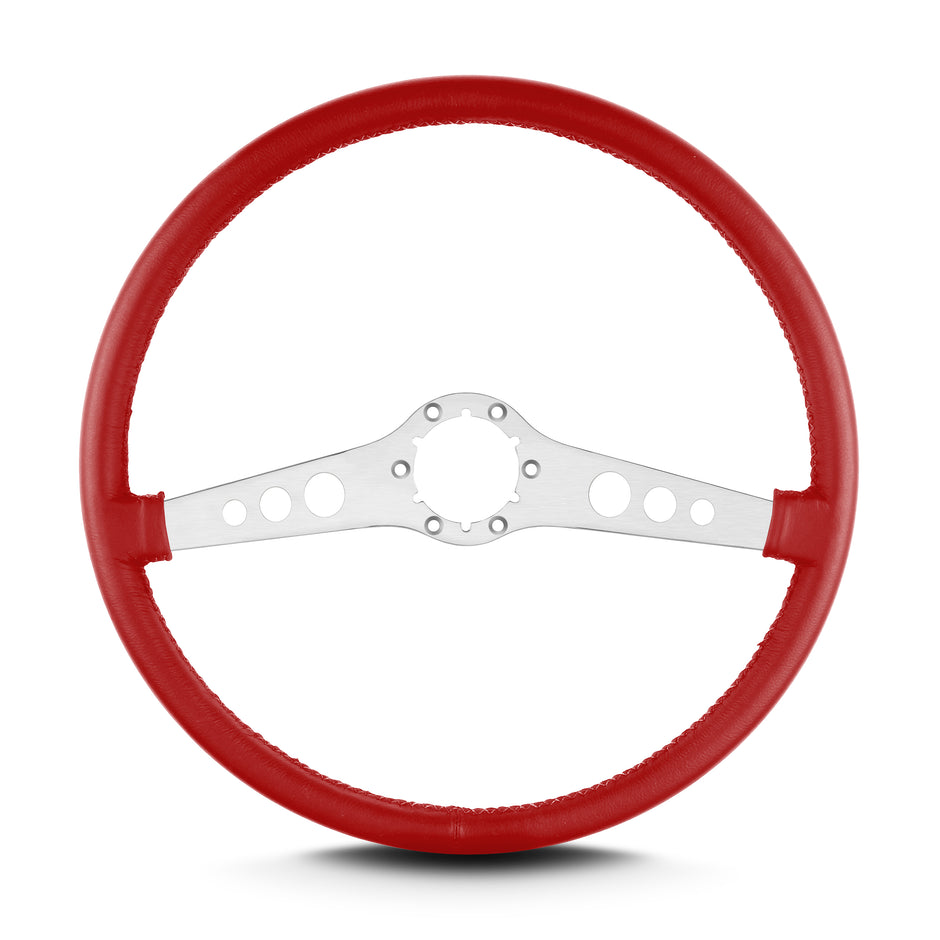 SS 15" BRUSHED THIN GRIP BRIGHT RED