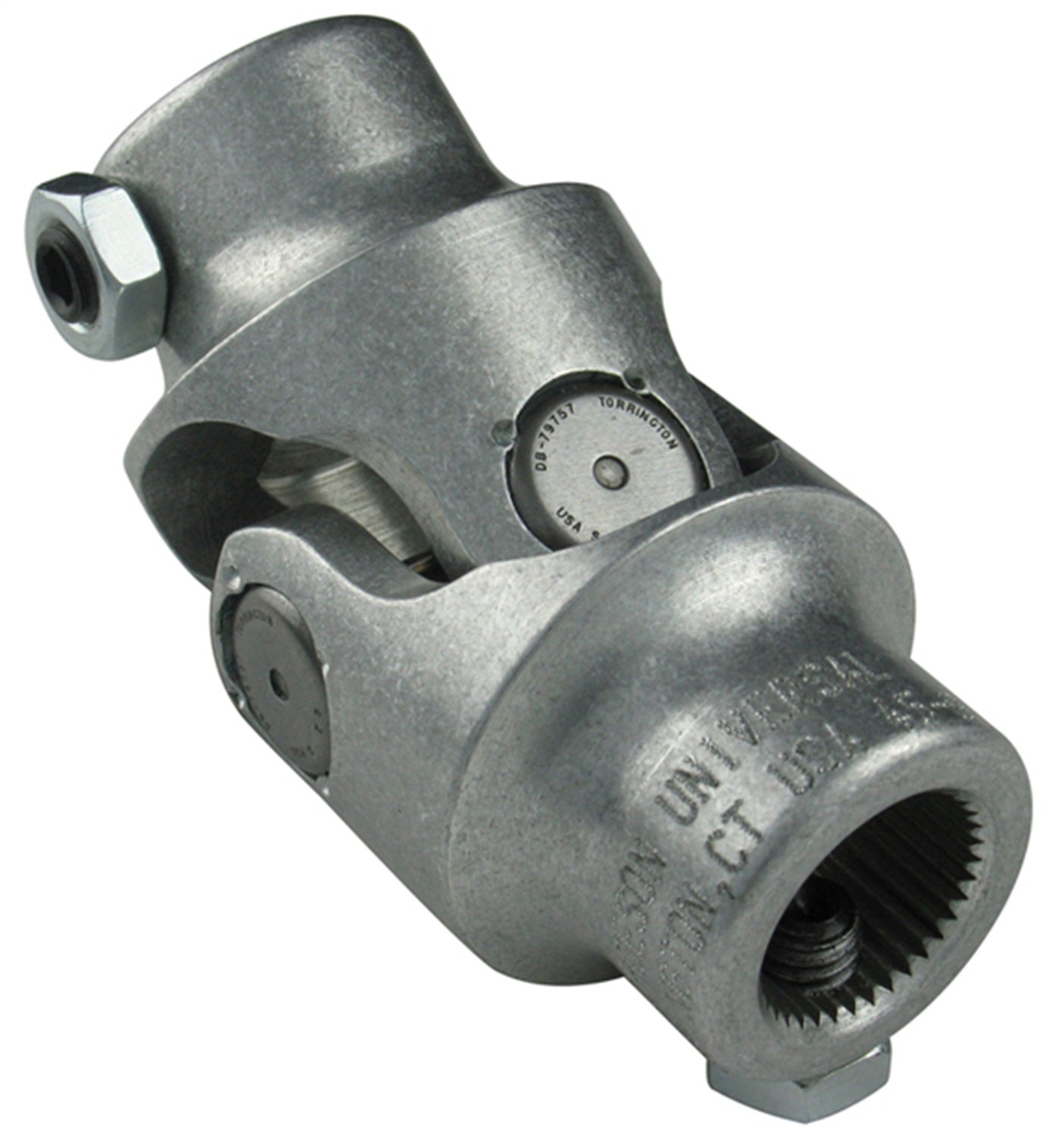 Borgeson - Steering U-Joint - P/N: 214909 - Aluminum single steering universal joint. Fits 3/4 in. Double-D X 9/16 in.-26 Spline.