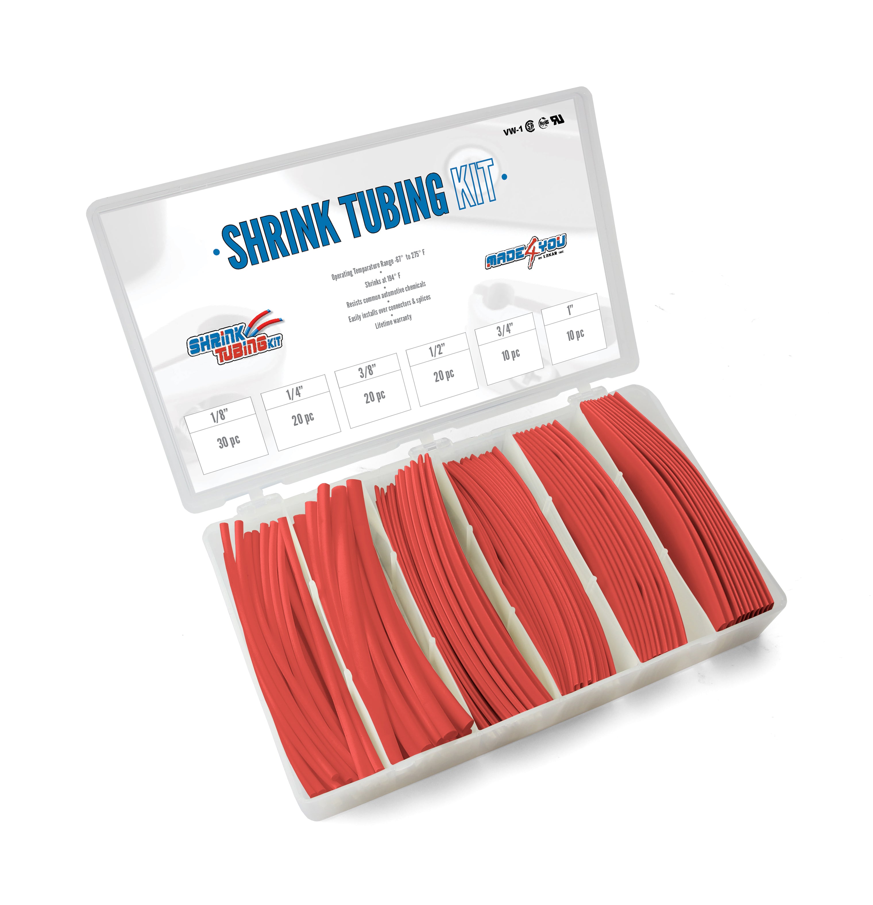 SHRINK TUBING KIT: 110 PCS, 6