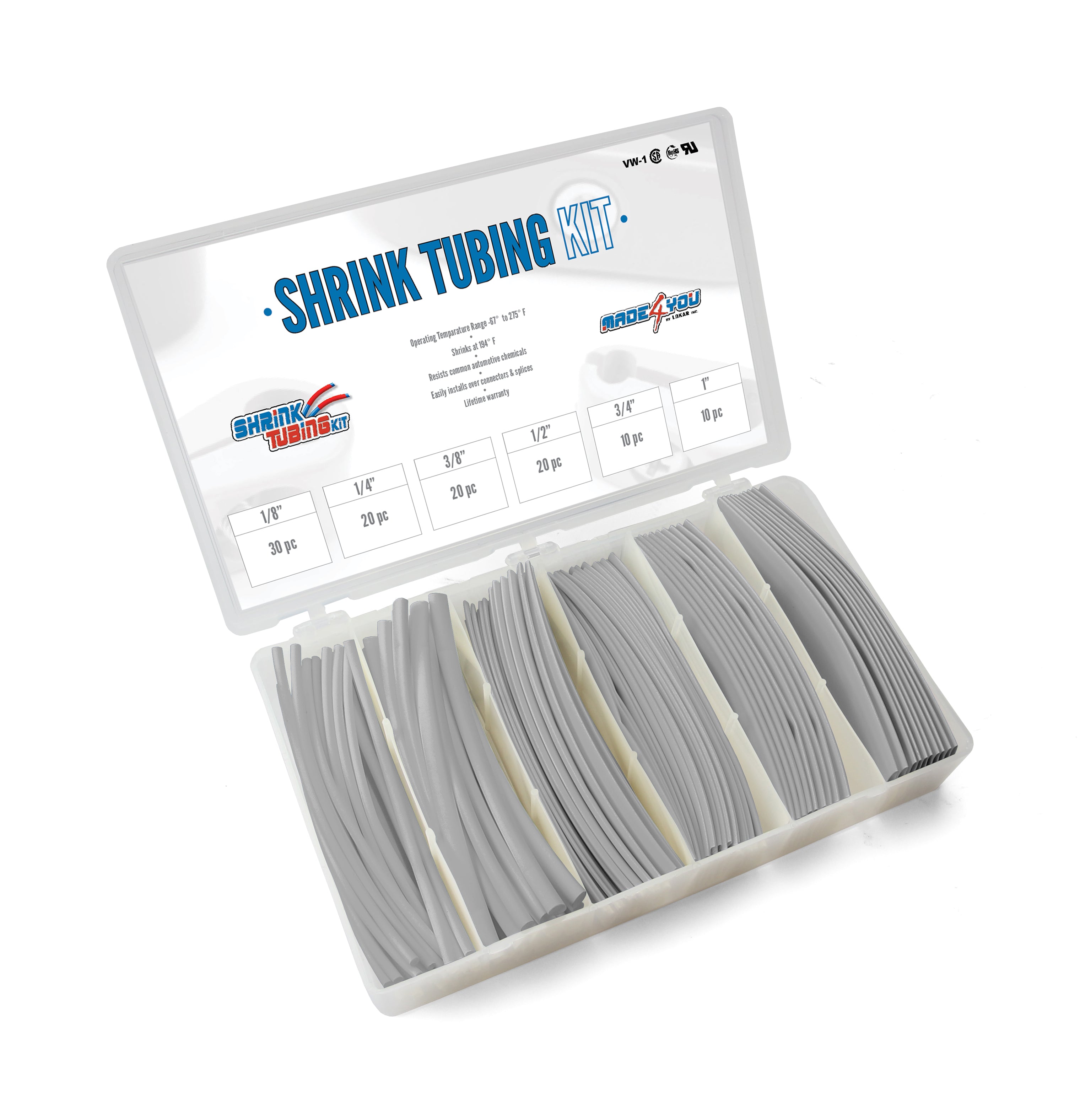 SHRINK TUBING KIT: 110 PCS, 6