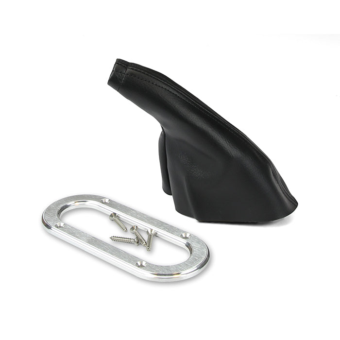 BRUSHED BILLET FLOOR MOUNT HANDBRAKE BOOT & RING