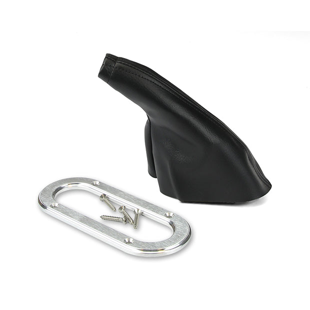 BRUSHED BILLET FLOOR MOUNT HANDBRAKE BOOT & RING
